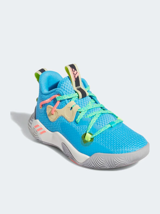 Harden Stepback 3 Kinder Sportschuhe Basketball mit Schnürsenkeln Blauen