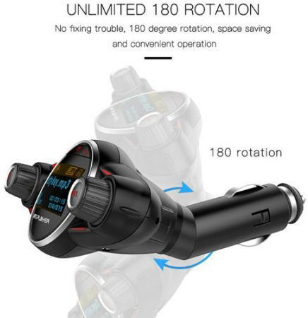 FM предавател за кола SRUIK-BT с AUX / Bluetooth / MicroSD / USB
