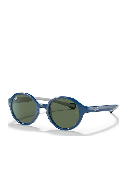 Ray Ban Στρογγυλά Παιδικά Γυαλιά Ηλίου Μπλε για 1-3 Ετών