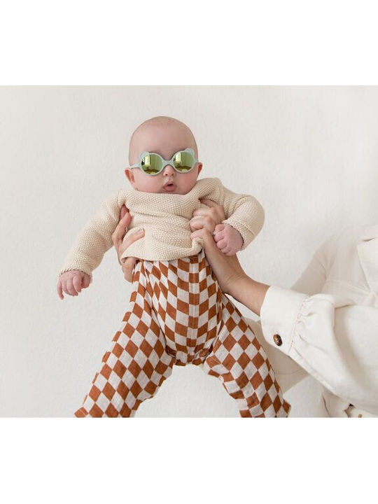 KiETLA Ourson Unbreakable Baby Sunglasses with Mirror Lens Almond Green for 0-1 Year