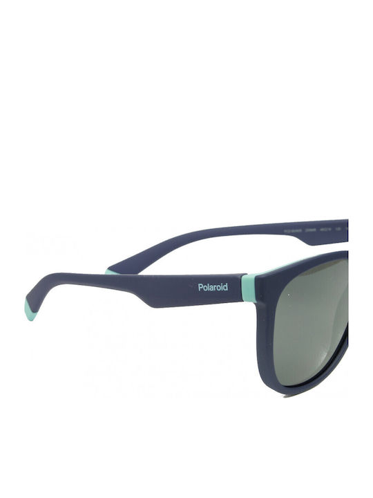 Polaroid Τετράγωνα Παιδικά Γυαλιά Ηλίου με Polarized Φακό Μπλε για 7-11 Ετών