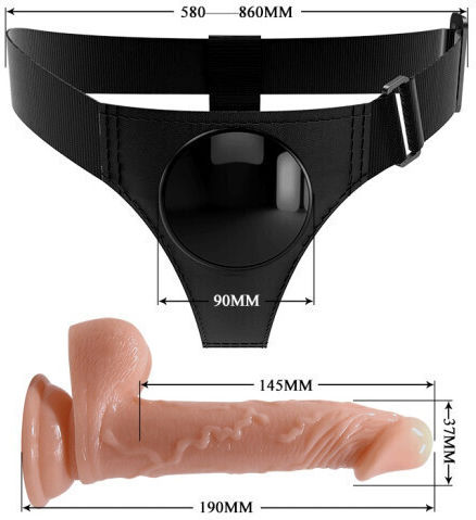 Pretty Love Kevin Harness με Dildo 19cm στο χρώμα του δέρματος