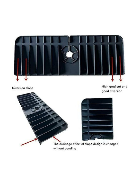 Organizator Pentru Chiuveta De Bucătărie Din Plastic Negru 37x13.7x1.8cm