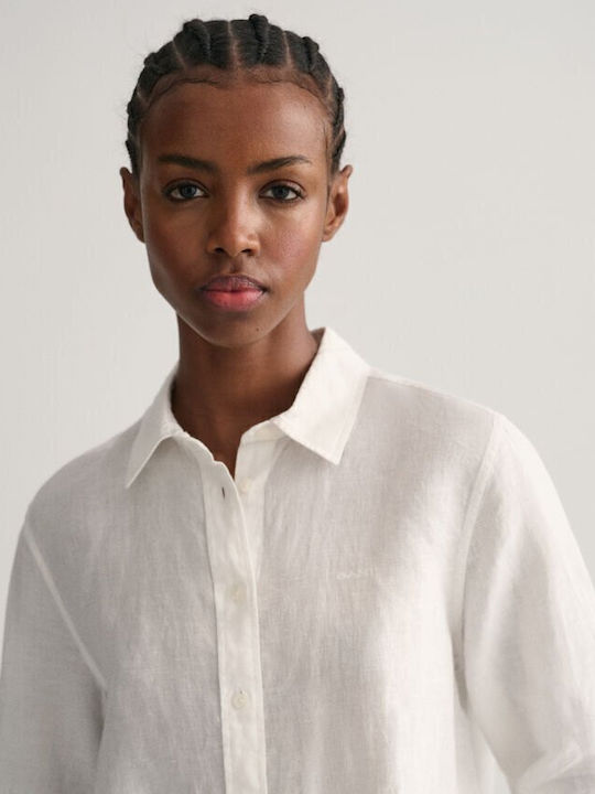 Women's Monochrome Long Sleeve Shirt White