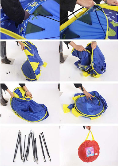Kids Castle Play Tent Stars for 3+ years Blue