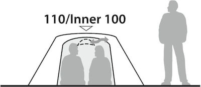 Robens Boulder 2 Camping Tent Climbing Blue 4 Seasons for 2 People Waterproof 3000mm 210x120x110cm