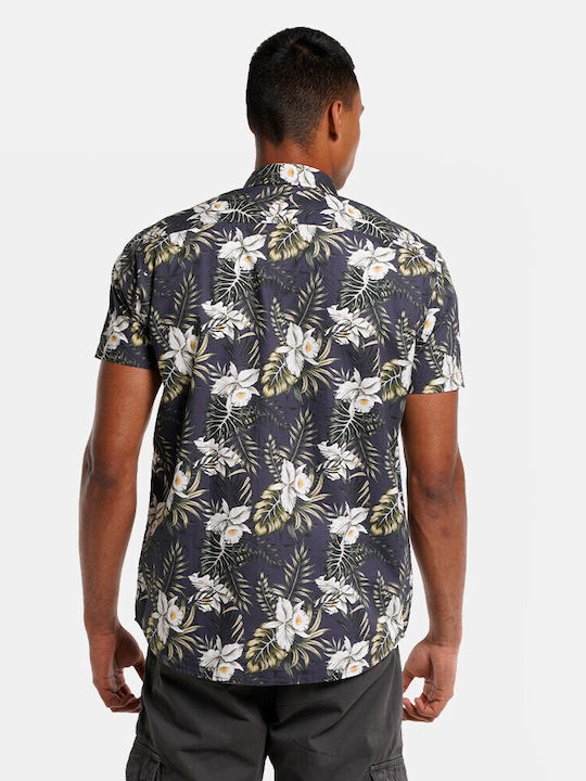 Rebase Men's Shirt Short Sleeve Floral Olive