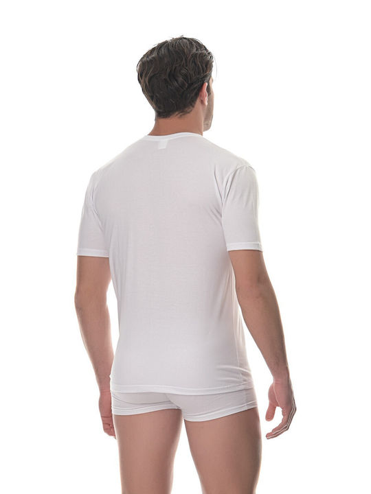 Lido Underwear Men's Short Sleeve Undershirt White