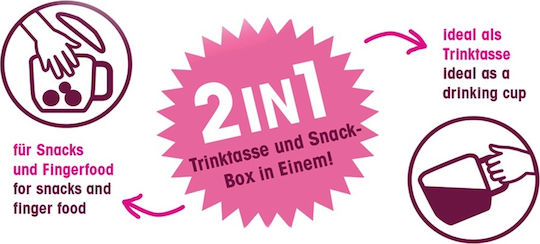 Nip Baby Food Bowl Children's Food Cup 2in1 Pink