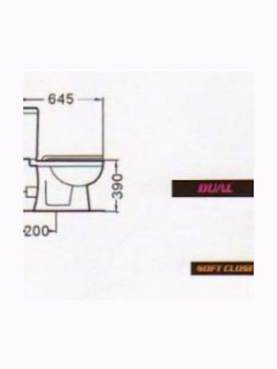 Ceramita Rio Set Λεκάνη Δαπέδου Κάτω Σιφόνι Rimless με Καζανάκι με Κάλυμμα Soft Close Λευκή Ceramita Rio Set Λεκάνη Δαπέδου Κάτω Σιφόνι Rimless με Καζανάκι με Κάλυμμα Soft Close Λευκή