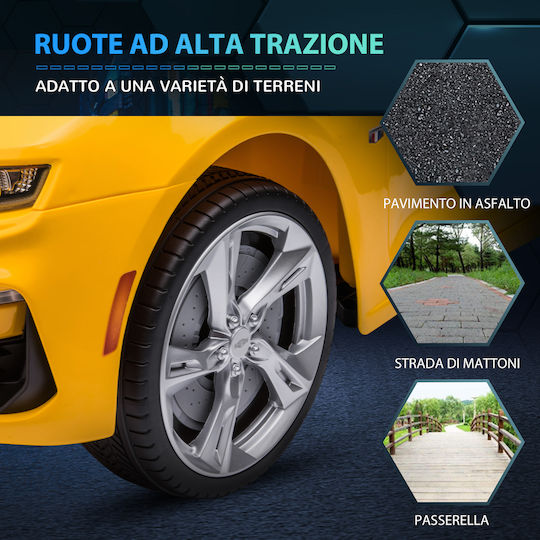 Chevrolet Camaro Διθέσιο με Τηλεκοντρόλ Τύπου 12 Volt Κίτρινο για 3+ Ετών