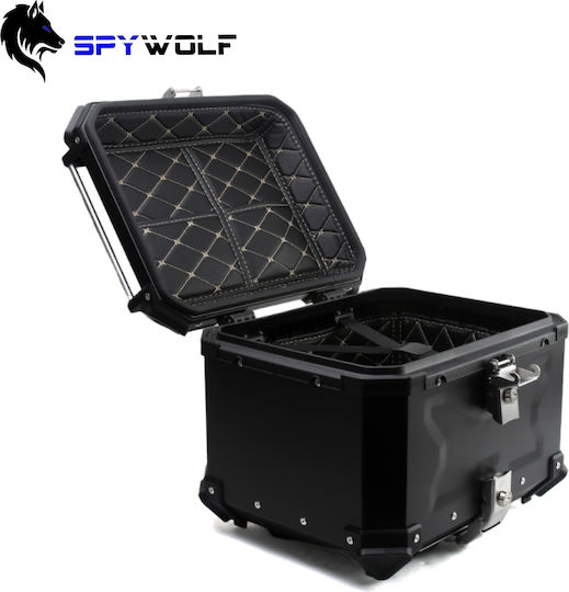 Spywolf SpyWolf Space-X Black Aluminium Motorcycle Top Case 45lt Black
