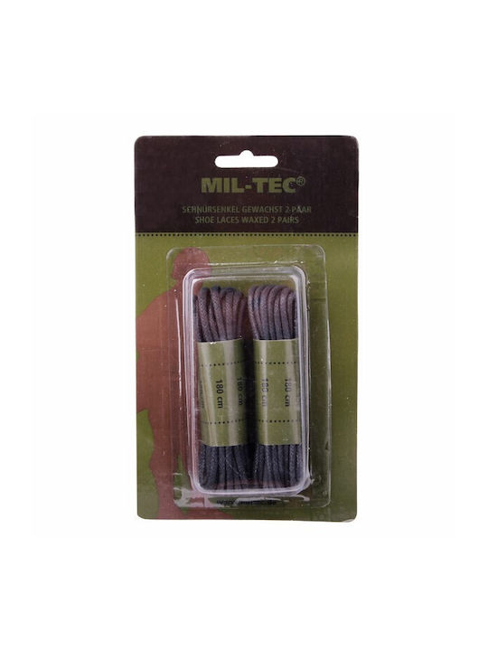 Mil-Tec Șireturi de Pantofi Drumeție Negre 2buc 80cm
