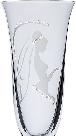 Ioannis Crystal Champagne Glasses European Crystals Τransparent 2pcs