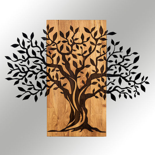 3D Gemischte Kunst Weide Schwarz aus Holz 58x72cm