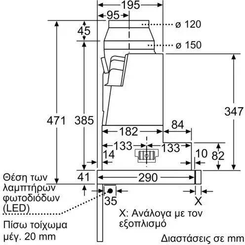 Neff Συρόμενος Απορροφητήρας 90cm Inox