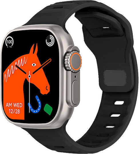 DAS.4 SU08 Smartwatch with Heart Rate Monitor (Black / Silver)