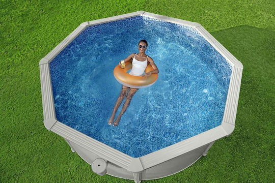 Bestway Hydrium Кръгъл Басейн С Метална Рамка 360x120см Сив