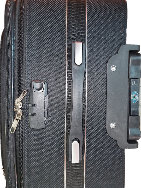 Ormi Large Fabric Black Suitcase With 4 Wheels Height 80cm