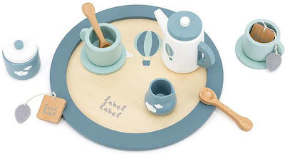 Label Label Tea Set Toy made of Wood