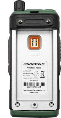 Baofeng BF-UV17 Ασύρματος Πομποδέκτης UHF/VHF 5W με Έγχρωμη Οθόνη Σε Πράσινο Χρώμα