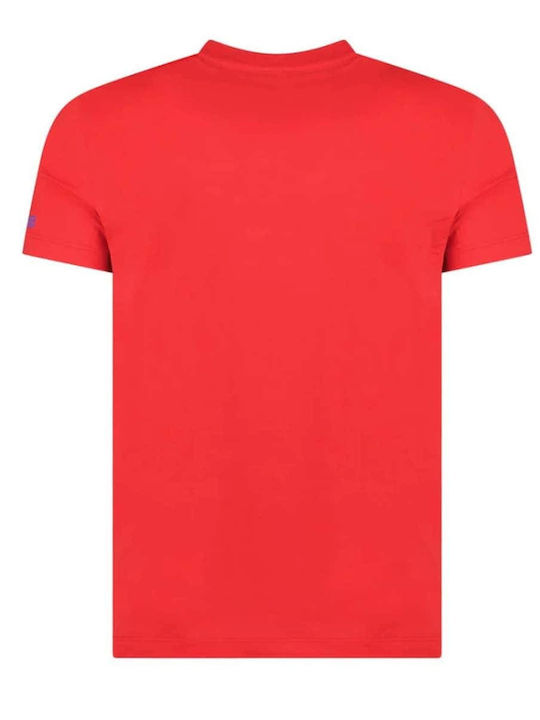 Dsquared2 Reverse T-shirt Bărbătesc cu Mânecă Scurtă Roșu