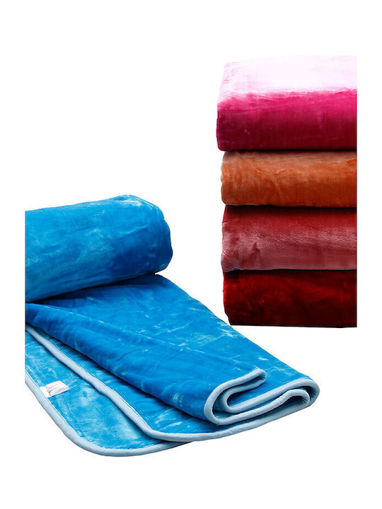Sunshine Velour Κουβέρτα Βελουτέ Υπέρδιπλη 220x240εκ. Rose