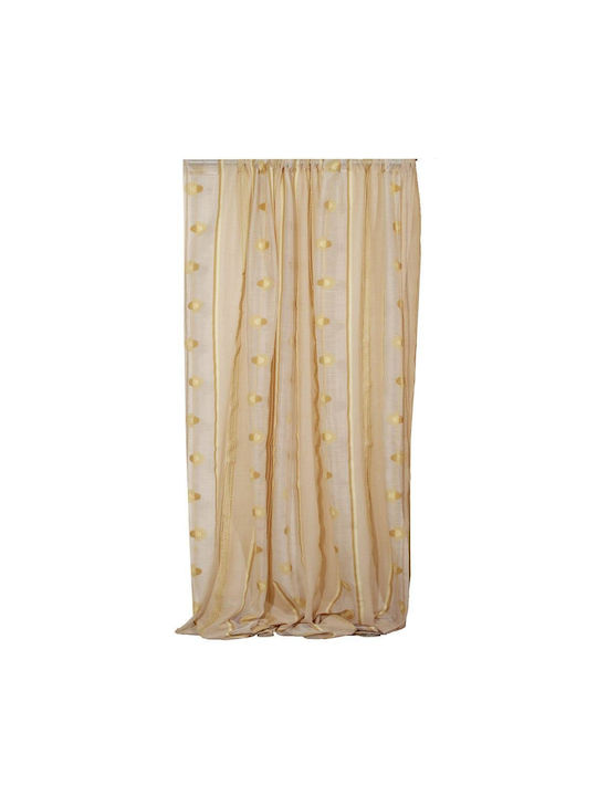 Viopros Vorhang mit Bleistiftfalten Ecru 140x270cm