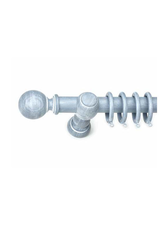 Anartisi Wooden Curtain Pole Clasico Single Φ35mm 300cm Navy