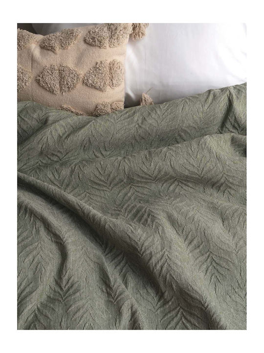 Palamaiki Jude Coverlet Single from Cotton & Polyester Khaki 170x260cm
