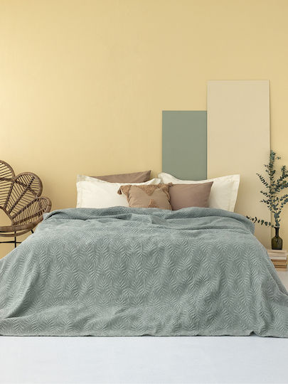 Palamaiki Jude Coverlet Single from Cotton & Polyester Khaki 170x260cm