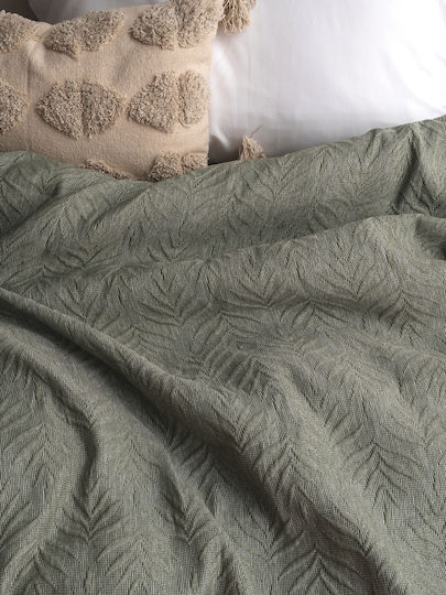 Palamaiki Jude Coverlet Queen Size from Polyester Khaki 230x260cm