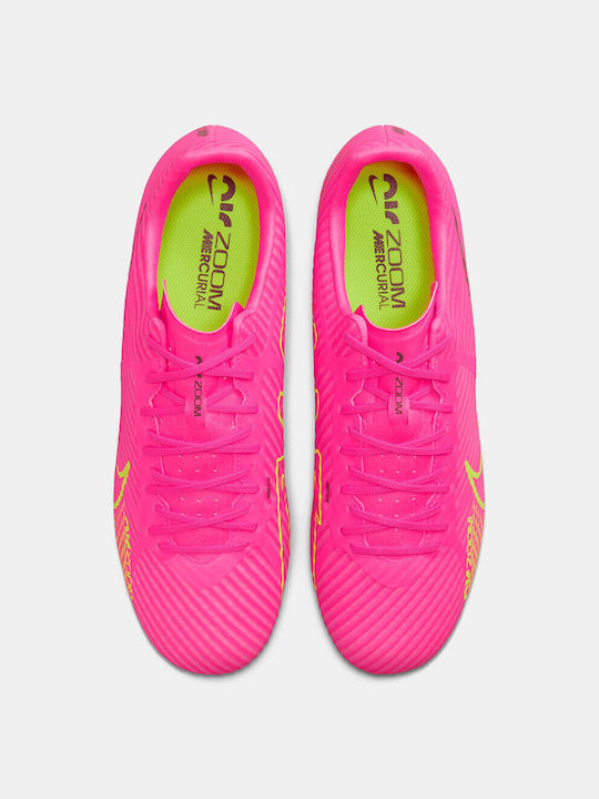 Nike Mercurial Zoom Vapor 15 Academy Low Football Shoes FG/MG with Cleats Pink Blast / Volt / Gridiron