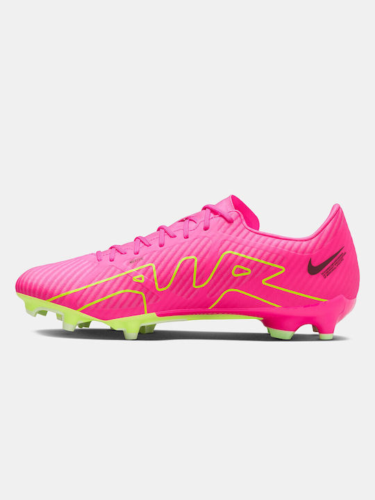 Nike Mercurial Zoom Vapor 15 Academy Low Football Shoes FG/MG with Cleats Pink Blast / Volt / Gridiron
