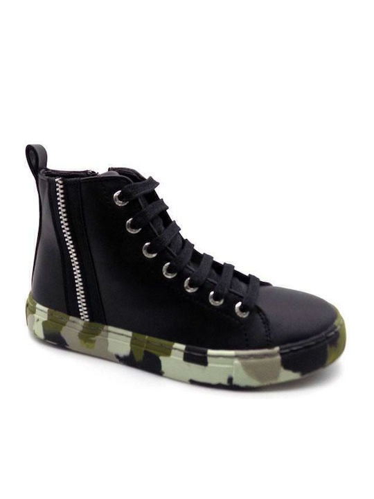 Παιδικά Sneakers High Μαύρα