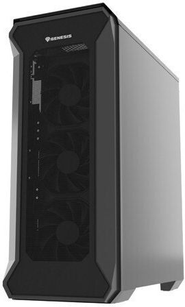 Genesis Irid 505F Gaming Midi-Turm Computergehäuse mit Seitenfenster Schwarz