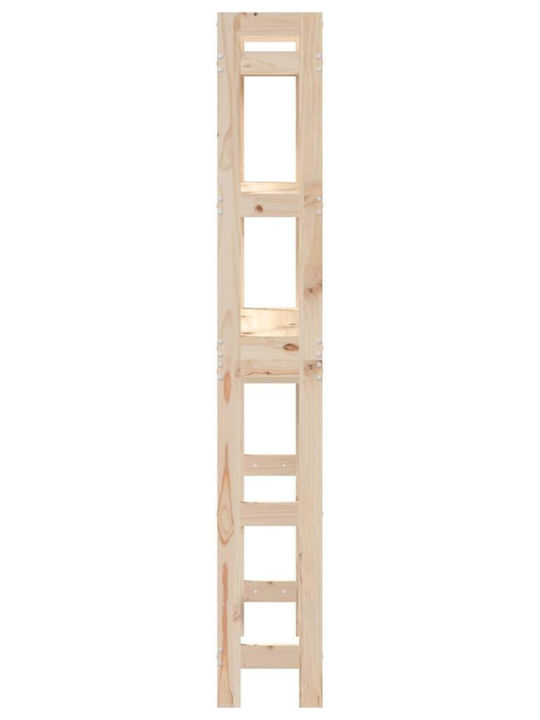 vidaXL Floor Bathroom Shelf Wooden with 3 Shelves 63x26x171cm Brown