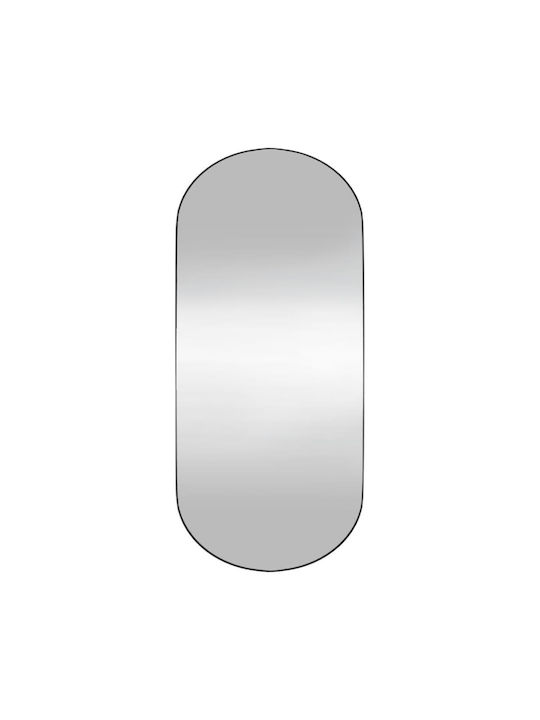 vidaXL Wall Mirror Oval with Black Metallic Frame 70x30cm 1pcs