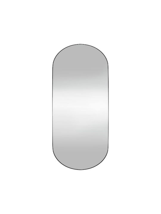 vidaXL Wall Mirror Oval with Black Glass Frame 80x35cm 1pcs