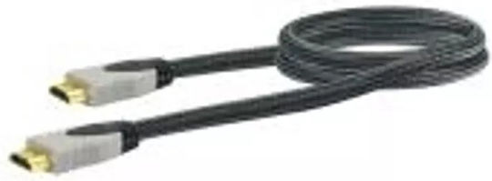 Schwaiger Braided Cable HDMI male - HDMI male 1.5m Μαύρο