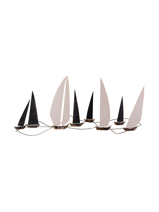 Wall Decor Made of Metal Ocean 117x5x52cm