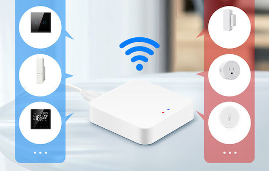 GW02 Inteligent Gateway Wi-Fi / Bluetooth / Zigbee Compatibil cu Google Home & Alexa