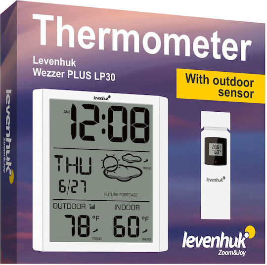 Levenhuk Wezzer Plus Lp30 78893 Drahtlos Wetterstation Digital Tischplatte Weiß Levenhuk Wezzer Plus Lp30 78893 Drahtlos Wetterstation Digital Tischplatte Weiß