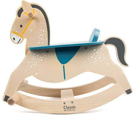 Classic World Wooden Rocking Toy Horse for 12+ months Beige