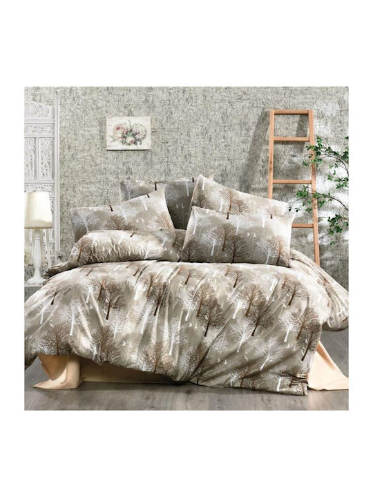 Dimcol Set Cearșafuri 220x240cm. Forest 311 Beige 4buc