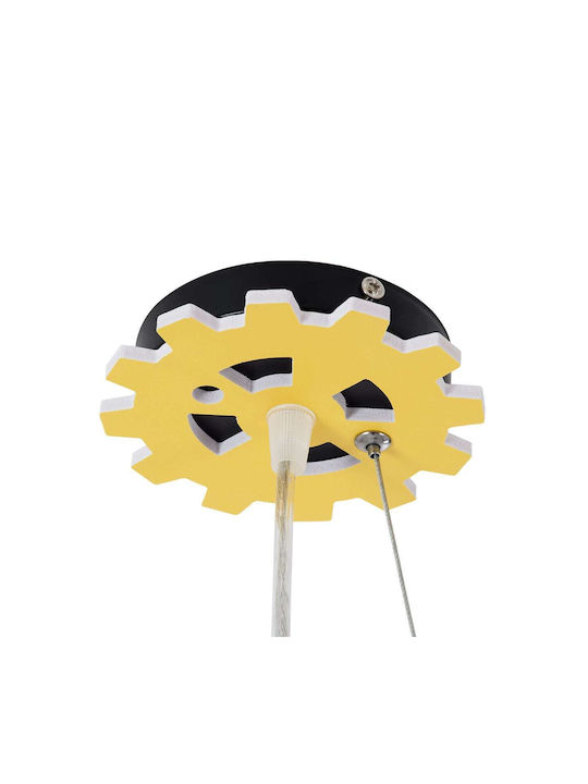 GloboStar Kids Plastic Single Ceiling Light E27 Excavator Yellow 45x27cm