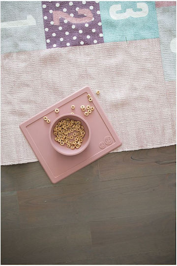 Ezpz Silicone Baby Tray Happy Bowl in Blush Pink