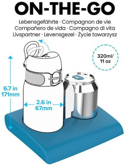 Ion8 Leak Proof Steel Water Bottle Flasche Thermosflasche Rostfreier Stahl BPA Frei 320ml Lilac mit Mundstück