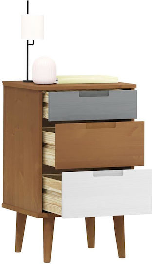 Nachttisch Molde Beige 40x35x65cm