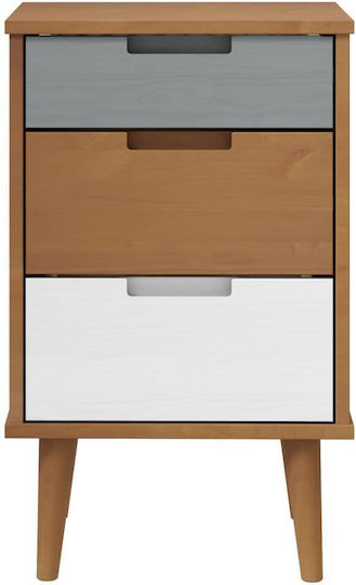 Nachttisch Molde Beige 40x35x65cm